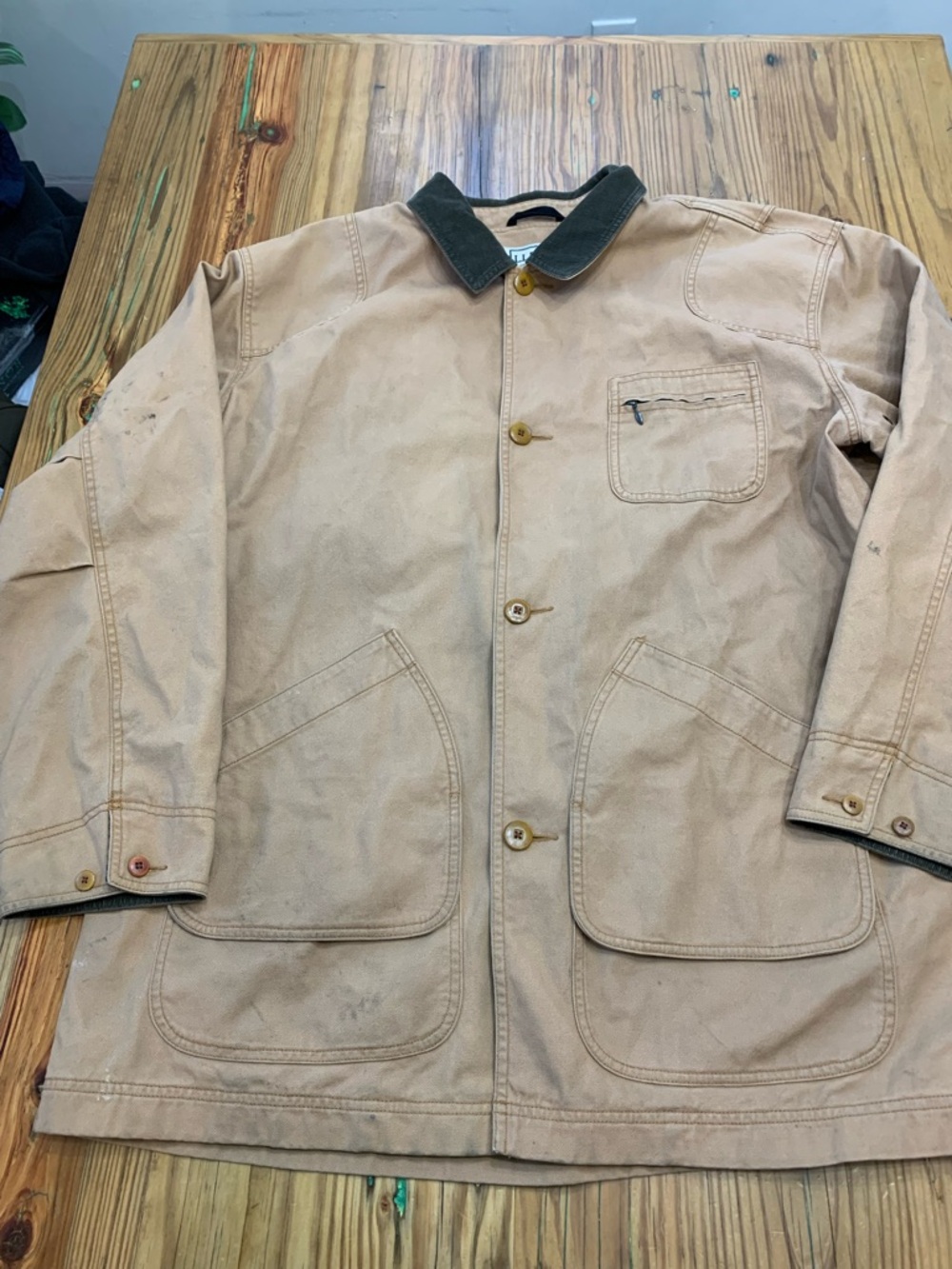 L.L. Bean Original Field Coat Men 2XLT Tall Barn Coat Chore Jacket Flannel Lined